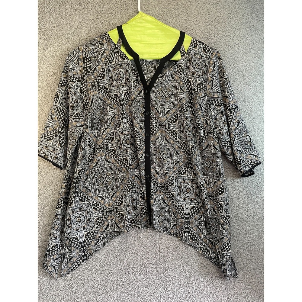 Catherine Tunic 4X Top 3/4 Sleeve Shirt